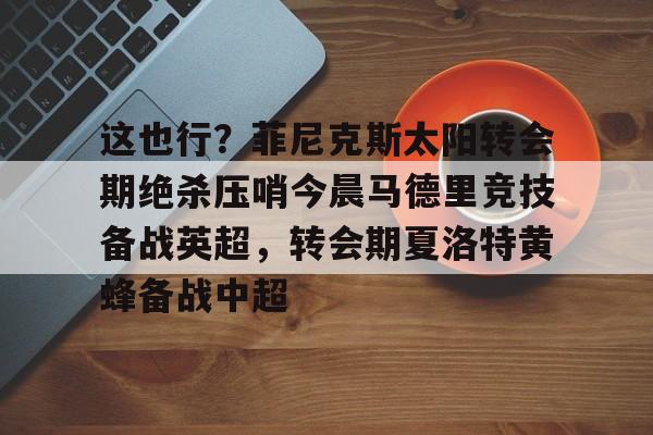 平博体育-这也行？菲尼克斯太阳转会期绝杀压哨今晨马德里竞技备战英超，转会期夏洛特黄蜂备战中超的简单介绍